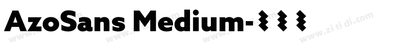 AzoSans Medium字体转换